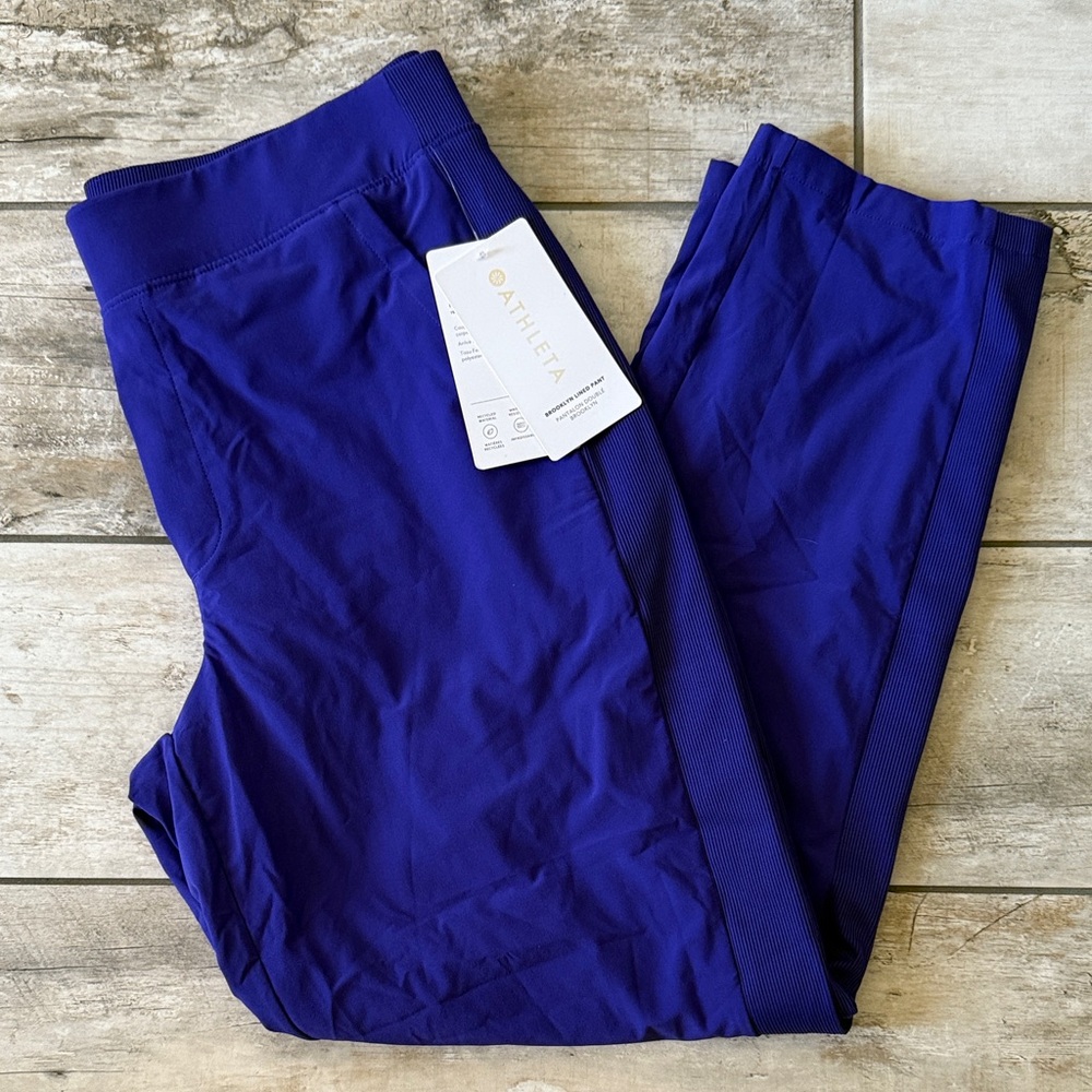 🆕 NTW Athleta Pantalon Double Brooklyn Lined Pants in Purple